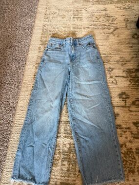 Madewell Curvy Perfect Vintage Wide Leg Crop - Light Blue